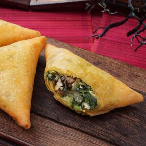 Veggie Triangle Spring Roll with Bok Choy